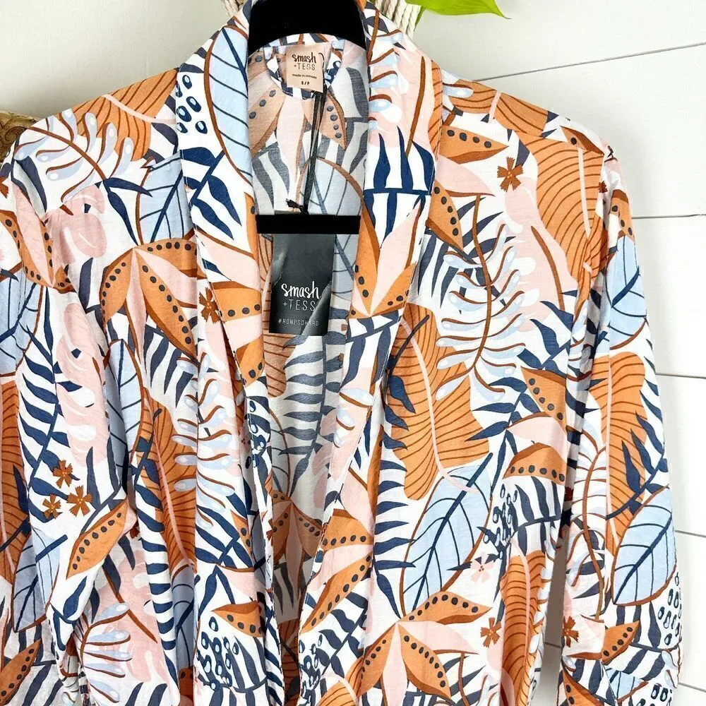 Smash + Tess Out of Office Duster Size Small NWT Tahiti Sunrise Coverup